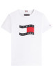 Thumbnail T-shirt en coton blanc à coupe droite pourvu d'un col rond en maille piquée - Image 2