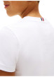 Thumbnail T-shirt en coton blanc à coupe droite pourvu d'un col rond en maille piquée - Image 5