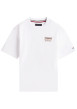 Thumbnail T-shirt en coton blanc pourvu d'une coupe droite et d'un col rond