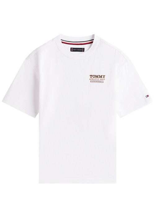 T-shirt en coton blanc pourvu d'une coupe...