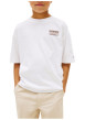 Thumbnail T-shirt en coton blanc pourvu d'une coupe droite et d'un col rond - Image 2