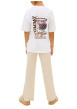 Thumbnail T-shirt en coton blanc pourvu d'une coupe droite et d'un col rond - Image 3