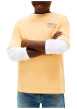 Thumbnail T-shirt en coton jaune pourvu d'une coupe droite et d'un col rond - Image 3