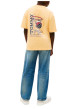 Thumbnail T-shirt en coton jaune pourvu d'une coupe droite et d'un col rond - Image 4