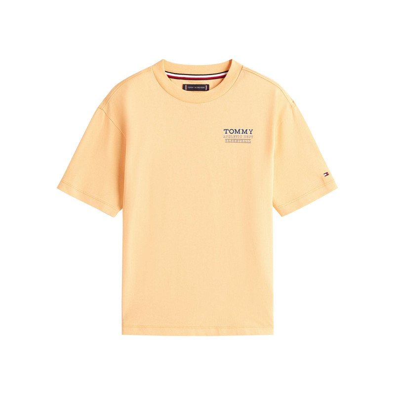 Tommy Hilfiger - T-shirt En Coton Jaune Pourvu D'une Coupe Droite Et D'un Col Rond - Jaune