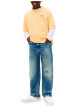 Thumbnail T-shirt en coton jaune pourvu d'une coupe droite et d'un col rond