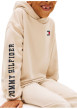 Thumbnail Sweat beige imprimé à coupe ajustée pourvu d'un col à capuche - Image 2