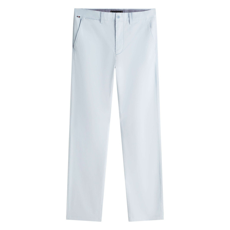Tommy Hilfiger - Pantalon Chino Denton En Coton Ciel à Coupe Droite Pourvu De Poches Plaquées - Bleu Clair