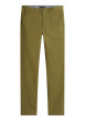 Thumbnail Pantalon chino Denton en coton kaki à coupe droite pourvu de poches plaquées