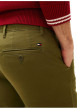 Thumbnail Pantalon chino Denton en coton kaki à coupe droite pourvu de poches plaquées - Image 4