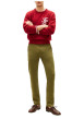 Thumbnail Pantalon chino Denton en coton kaki à coupe droite pourvu de poches plaquées - Image 5