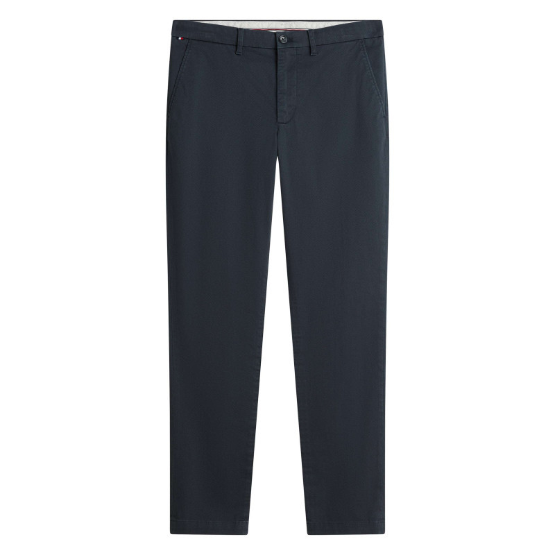 Tommy Hilfiger - Pantalon Chino Bleecker En Coton Mélangé Marine Pourvu D'une Coupe Slim - Bleu Foncé