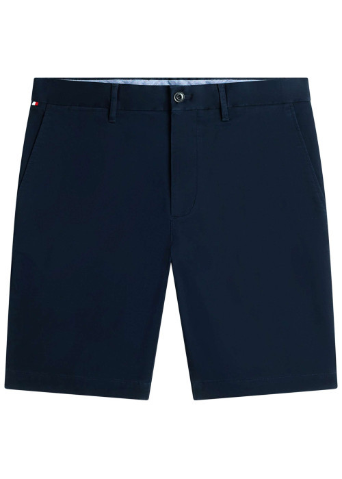 Short chino Denton en coton marine à coupe droite pourvu de multiples poches
