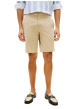 Thumbnail Short chino Denton en coton beige à coupe droite pourvu de multiples poches - Image 2