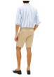 Thumbnail Short chino Denton en coton beige à coupe droite pourvu de multiples poches - Image 3