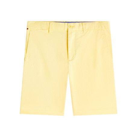 Short chino Denton en coton jaune à coupe...