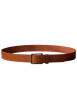 Thumbnail Ceinture camel unie lisse en cuir de buffle avec boucle métallique - Image 3