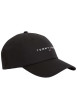 Thumbnail Casquette en coton biologique noire unie avec fermeture strapback