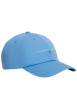 Thumbnail Casquette en coton biologique bleue unie avec fermeture strapback