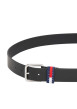 Thumbnail Ceinture en cuir de buffle noire unie avec une boucle carrée argentée - Image 3
