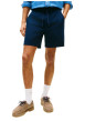 Thumbnail Short Jogging en lin et coton marine uni avec une taille élastiquée - Image 2