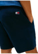 Thumbnail Short Jogging en lin et coton marine uni avec une taille élastiquée - Image 5