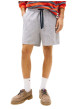 Thumbnail Short Jogging en lin et coton marine à motifs chinés avec une taille élastiquée - Image 2