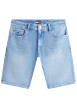 Thumbnail Short 5 Poches en coton mélangé stone uni avec un zip et un bouton