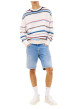 Thumbnail Short 5 Poches en coton mélangé stone uni avec un zip et un bouton - Image 4
