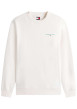 Thumbnail Sweat en coton mélangé écru uni avec une coupe droite et un col rond