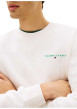 Thumbnail Sweat en coton mélangé écru uni avec une coupe droite et un col rond - Image 5