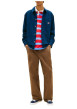 Thumbnail Chemise en coton marine uni avec une coupe droite et un col à revers - Image 4