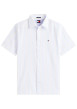 Thumbnail Chemise en coton bleu clair à rayures avec une coupe droite et un col à revers