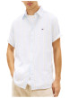 Thumbnail Chemise en coton bleu clair à rayures avec une coupe droite et un col à revers - Image 2