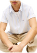 Thumbnail Chemise en coton bleu clair à rayures avec une coupe droite et un col à revers - Image 5