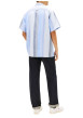 Thumbnail Chemise en coton bleu clair à rayures avec une coupe droite et un col à revers - Image 3