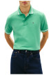 Thumbnail Polo en coton vert uni avec une coupe droite et un col à revers - Image 2