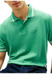 Thumbnail Polo en coton vert uni avec une coupe droite et un col à revers - Image 5