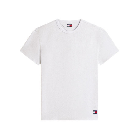T-shirt gris uni avec une coupe droite et des...