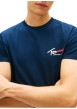 Thumbnail T-shirt en coton marine uni avec une coupe droite et un col rond - Image 5