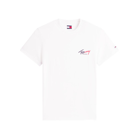 T-shirt en coton blanc uni avec une coupe...