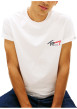 Thumbnail T-shirt en coton blanc uni avec une coupe droite et un col rond - Image 5