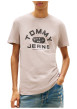 Thumbnail T-shirt en coton beige imprimé avec une coupe droite et un col rond - Image 2