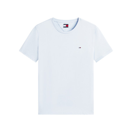T-shirt ciel uni avec une coupe droite et des...