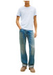Thumbnail T-shirt ciel uni avec une coupe droite et des manches courtes - Image 4