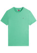 Thumbnail T-shirt vert uni avec une coupe droite et des manches courtes