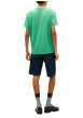 Thumbnail T-shirt en coton vert uni avec une coupe droite et un col rond - Image 3