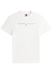 Thumbnail T-shirt en coton écru uni avec une coupe droite et un col rond