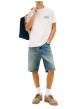 Thumbnail T-shirt en coton beige imprimé avec une coupe droite et un col rond - Image 4