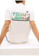 Thumbnail T-shirt en coton beige imprimé avec une coupe droite et un col rond - Image 5